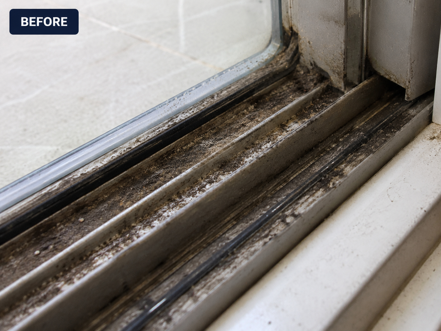 Before using 3 in 1 Window Groove Cleaning Brush