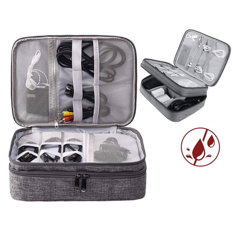 Travel Electronics Organizer Bag for Cables & Chargers - Small Space Storage