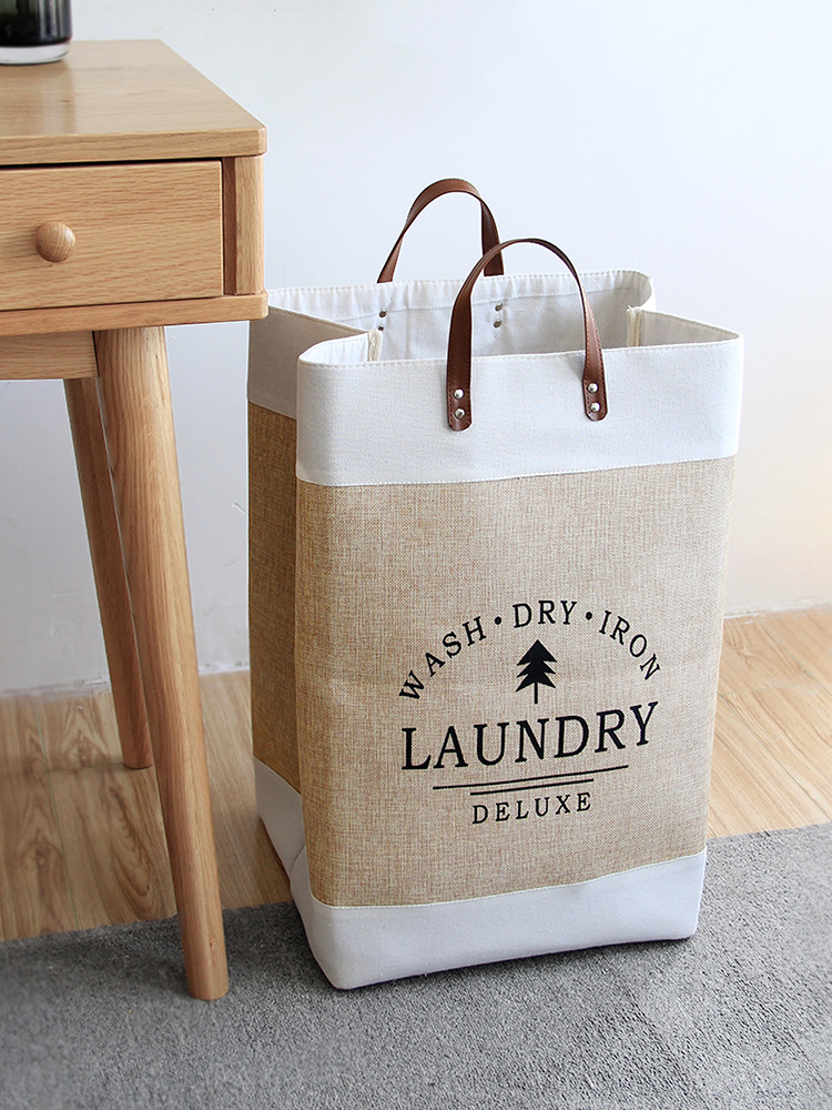 Large Linen Laundry Basket with Handles - Bathroom & Shower product from Ordalya